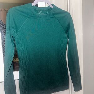 FIGS hunter green underscrub seamless long sleeve